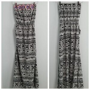 Xhilaration Aztec maxi dress neon embroidery XS Sundress